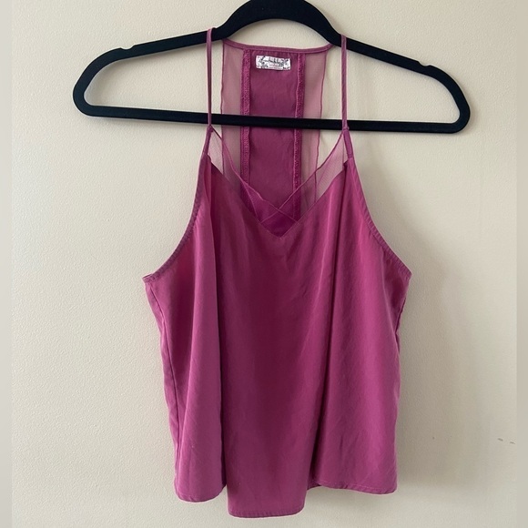 INTIMATELY by Free People Mauve Purple Flowy Boho Mesh Tank Size Small - Picture 4 of 14